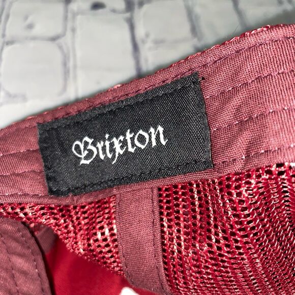 Brixton Cap Hat Men's Snapback Color Red Truckers Brixtn - Picture 8 of 10
